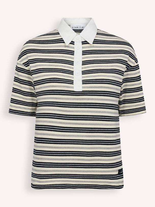 Ontdek de Katoenmix polo T-shirt van Haute L'Amitié in de kleur off-white bij Orangebag. Op werkdagen voor 21:45 besteld, morgen in huis.