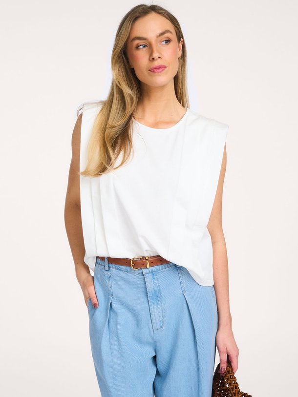 Ontdek de Zelli katoenen top van Co'Couture in de kleur Wit bij Orangebag. Op werkdagen voor 21:45 besteld, morgen in huis.