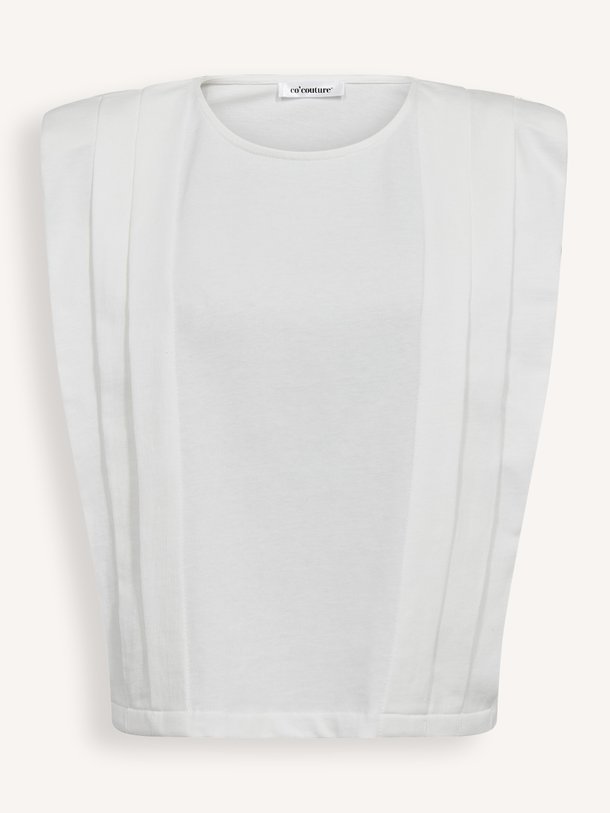 Co'Couture Zelli katoenen top - Wit Ontdek de Zelli katoenen top van Co'Couture in de kleur Wit bij Orangebag. Op werkdagen voor 21:45 besteld, morgen in huis.