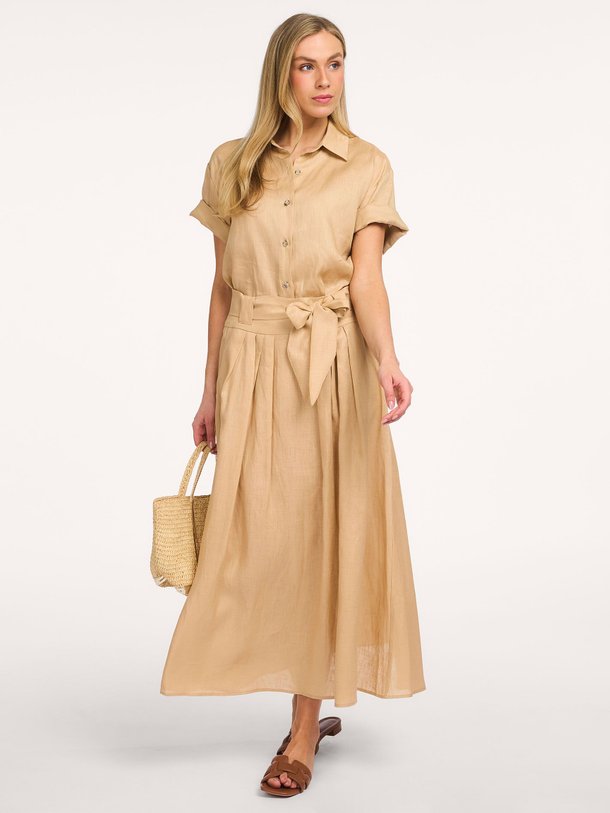 Ontdek de Linnen geplooide rok van Greek Archaic Kori in de kleur Lichtbruin bij Orangebag. Op werkdagen voor 21:45 besteld, morgen in huis.