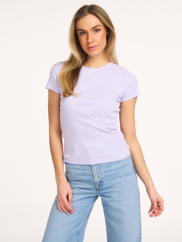 Ontdek de Organic cottonmix rib T-shirt van Colorful Standard in de kleur Lavendel bij Orangebag. Op werkdagen voor 21:45 besteld, morgen in huis.