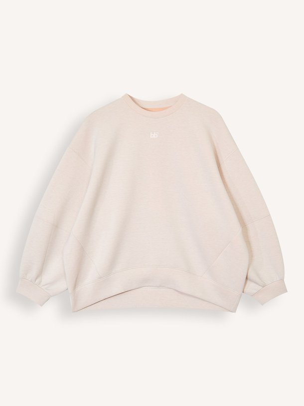 Ontdek de Trig jersey logo sweater van Bellerose in de kleur Crème bij Orangebag. Op werkdagen voor 21:45 besteld, morgen in huis.