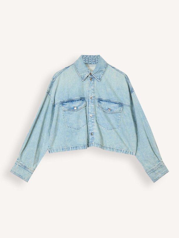 Ontdek de Pery denim overshirt van Bellerose in de kleur Lichtblauw bij Orangebag. Op werkdagen voor 21:45 besteld, morgen in huis.
