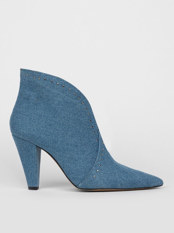 Ontdek de Manhattan lederen denim enkellaarzen met studs van Silver Grace in de kleur blauw bij Orangebag. Op werkdagen voor 21:45 besteld, morgen in huis.