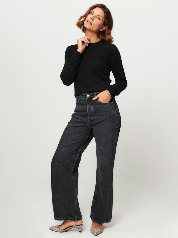 Geweven track broek met bies