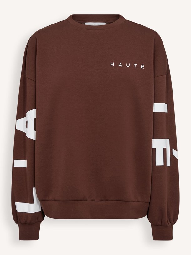 Ontdek de Katoenmix sweater van Haute L'Amitié in de kleur Donkerbruin bij Orangebag. Op werkdagen voor 21:45 besteld, morgen in huis.