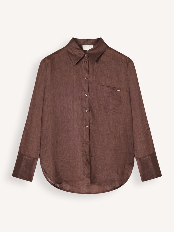 Ontdek de Elaine linnen blouse van The Lola Club in de kleur Donkerbruin bij Orangebag. Op werkdagen voor 21:45 besteld, morgen in huis.