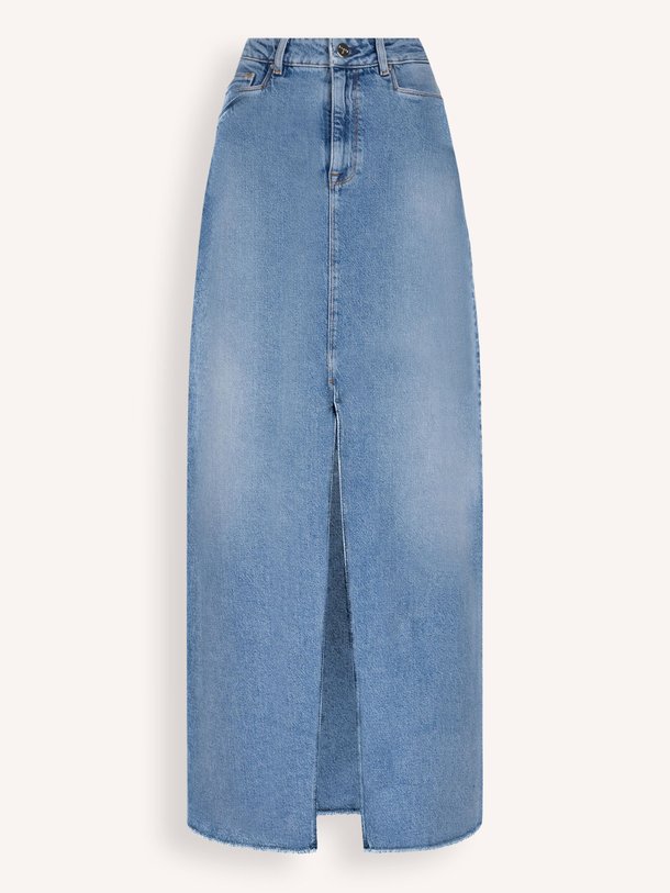 Ontdek de Feral denim maxi rok van Dante 6 in de kleur blauw bij Orangebag. Op werkdagen voor 21:45 besteld, morgen in huis.