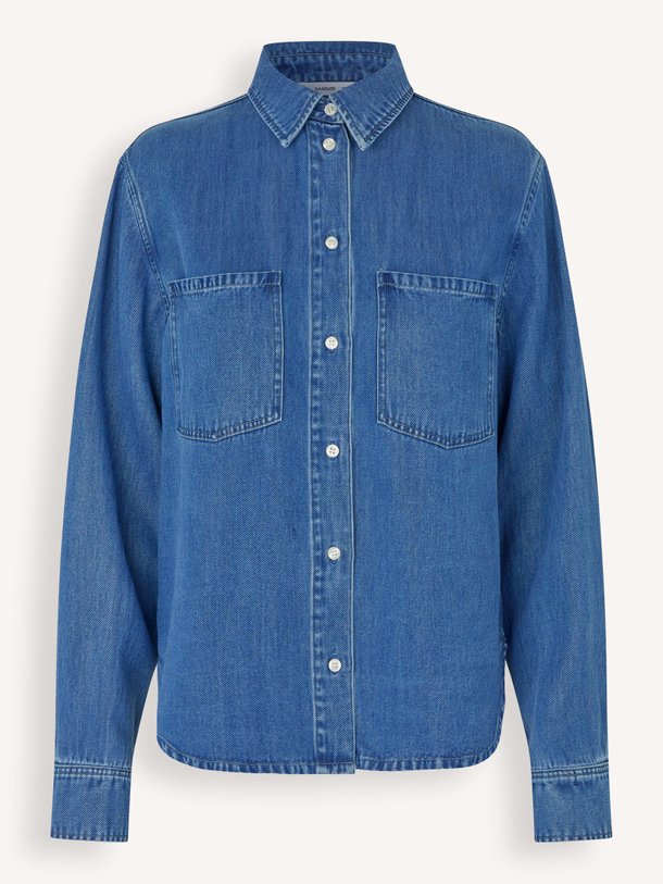 Ontdek de Sabexy lyocell blouse van Samsoe Samsoe in de kleur Blauw bij Orangebag. Op werkdagen voor 21:45 besteld, morgen in huis.