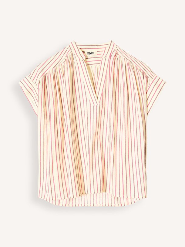 Ontdek de Bonaia katoenen gestreepte top van Frnch in de kleur Geel bij Orangebag. Op werkdagen voor 21:45 besteld, morgen in huis.