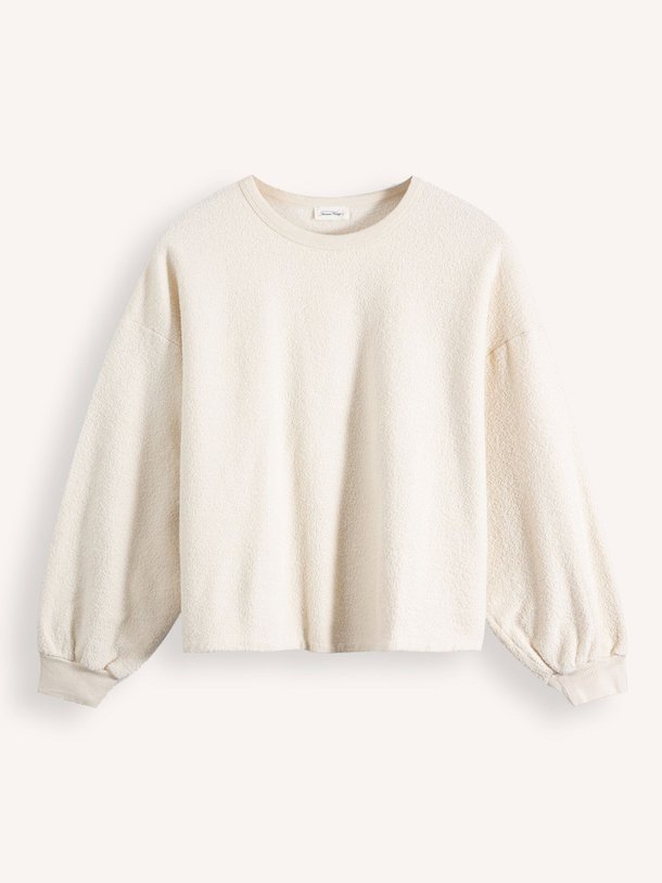 Ontdek de Bobypark katoenen oversized badstof sweater van American Vintage in de kleur ecru bij Orangebag. Op werkdagen voor 21:45 besteld, morgen in huis.