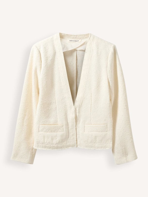 Ontdek de Lana geweven bouclé jasje van Sofie Schnoor in de kleur Off-white bij Orangebag. Op werkdagen voor 21:45 besteld, morgen in huis.
