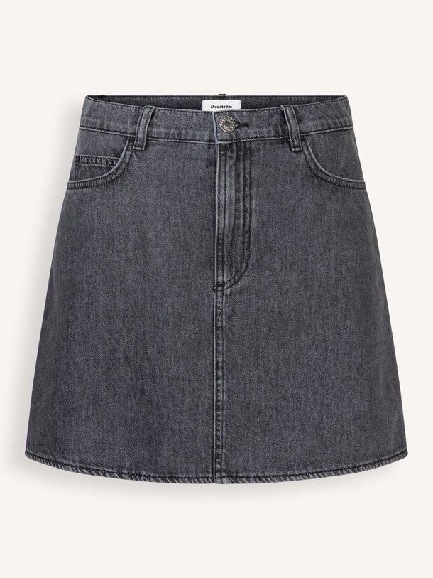 Ontdek de Kena denim mini rok van Modstrom in de kleur donkergrijs bij Orangebag. Op werkdagen voor 21:45 besteld, morgen in huis.