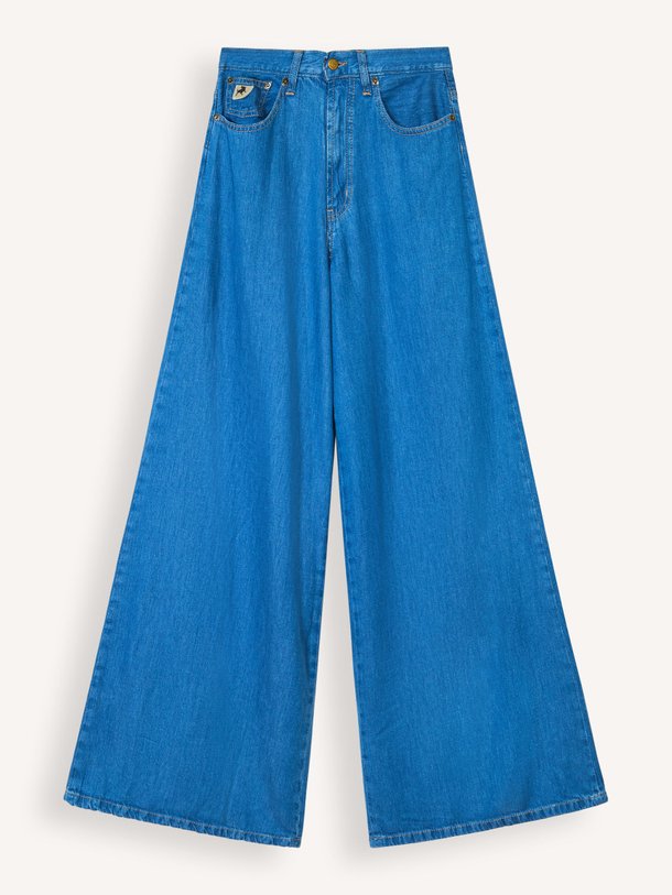 Ontdek de Marlene linnenmix wide leg broek van Lois in de kleur Blauw bij Orangebag. Op werkdagen voor 21:45 besteld, morgen in huis.