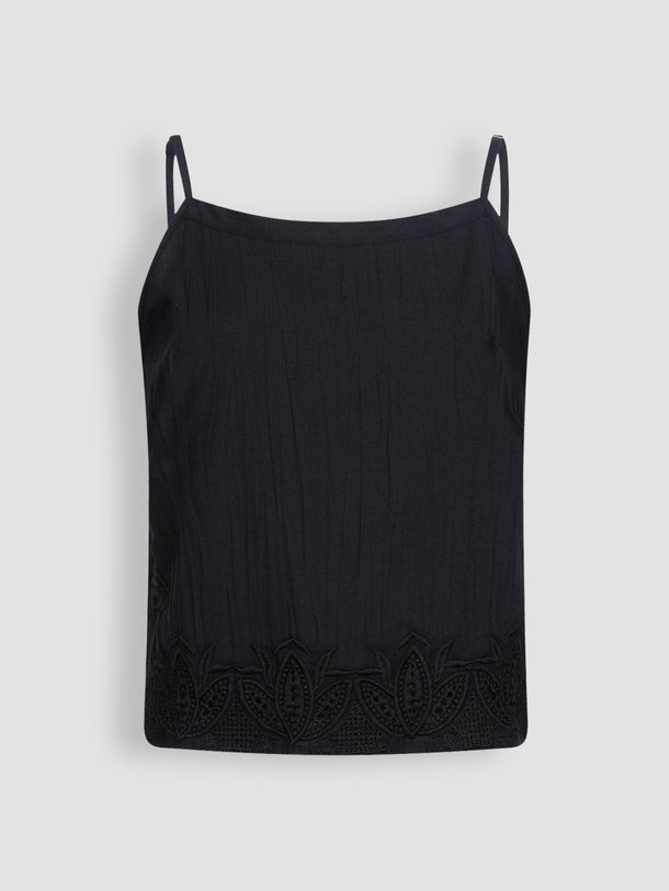Ontdek de Sabeau katoenen top met opengewerkte broderie van Ruby Tuesday in de kleur antraciet bij Orangebag. Op werkdagen voor 21:45 besteld, morgen in huis.