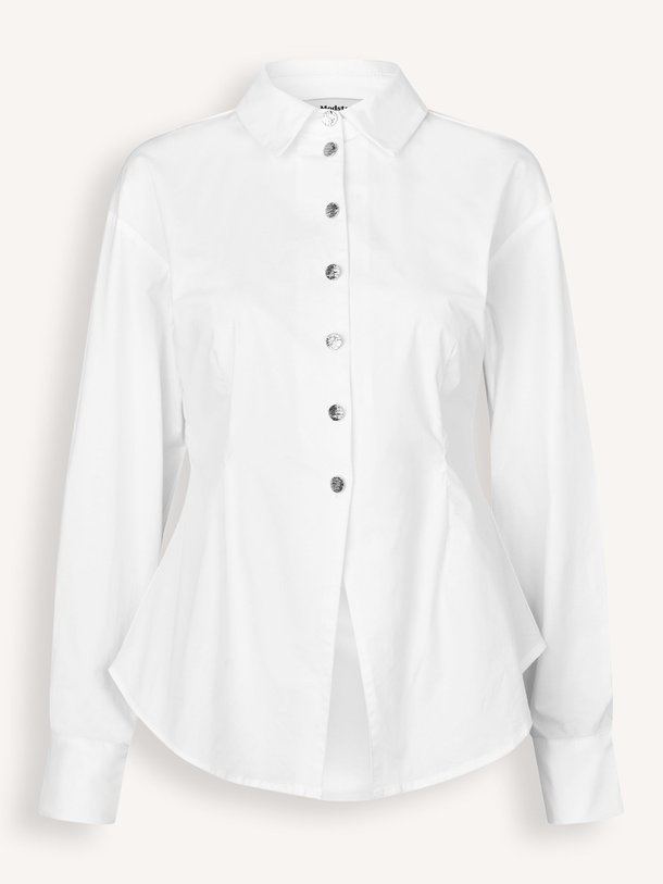 Ontdek de Ullis organic cottonmix blouse van Modstrom in de kleur Wit bij Orangebag. Op werkdagen voor 21:45 besteld, morgen in huis.