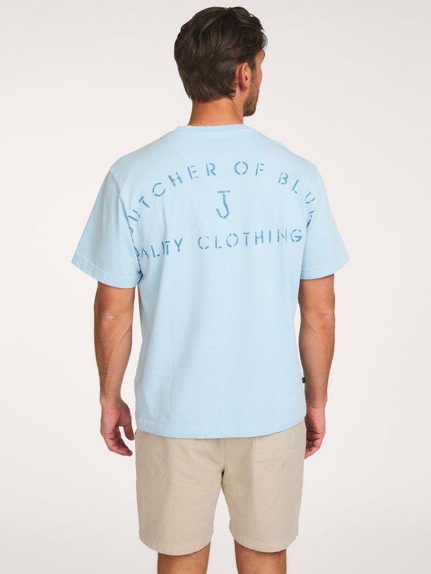 Ontdek de Organic cotton T-shirt met print van Butcher of Blue in de kleur Lichtblauw bij Orangebag. Op werkdagen voor 21:45 besteld, morgen in huis.