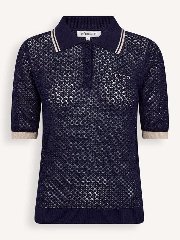 Ontdek de Lue viscose top van Co'Couture in de kleur Donkerblauw bij Orangebag. Op werkdagen voor 21:45 besteld, morgen in huis.