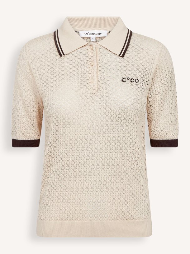 Ontdek de Lue viscose top met logo van Co'Couture in de kleur Beige bij Orangebag. Op werkdagen voor 21:45 besteld, morgen in huis.