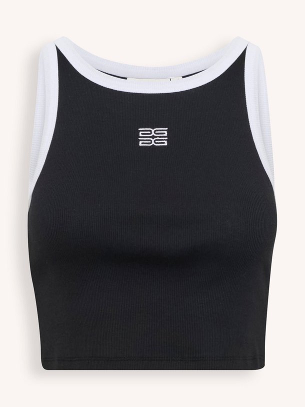 Ontdek de Drew katoenmix cropped logo tanktop van Gestuz in de kleur zwart bij Orangebag. Op werkdagen voor 21:45 besteld, morgen in huis.