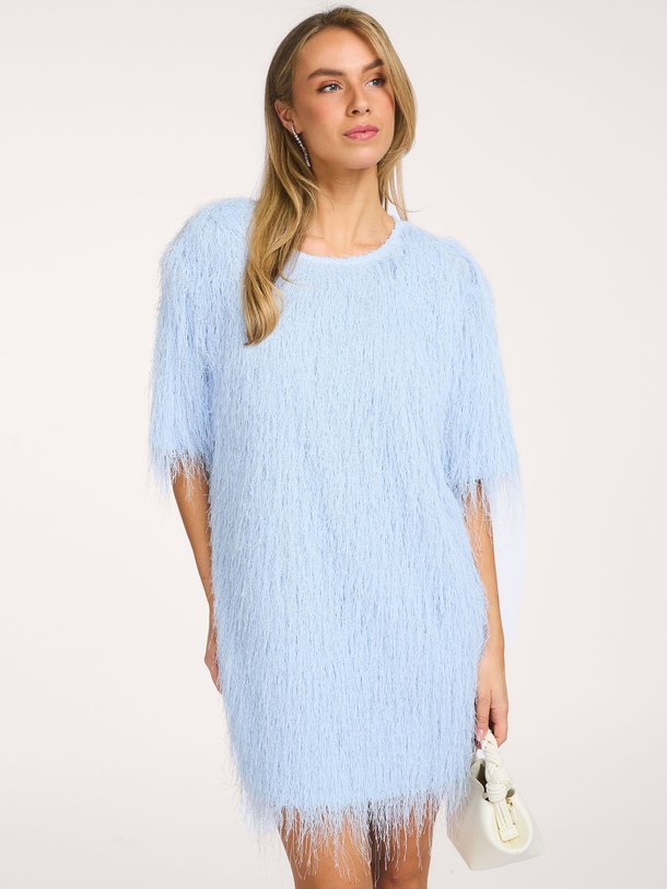 Ontdek de Fallon geweven jurk met franjes van Copenhagen Muse in de kleur Blauw bij Orangebag. Op werkdagen voor 21:45 besteld, morgen in huis.