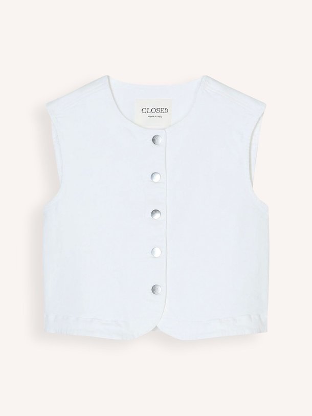 Ontdek de Denim gilet van Closed in de kleur Wit bij Orangebag. Op werkdagen voor 21:45 besteld, morgen in huis.