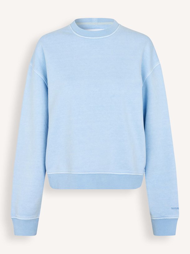 Ontdek de Savan organic cotton sweater van Samsoe Samsoe in de kleur Lichtblauw bij Orangebag. Op werkdagen voor 21:45 besteld, morgen in huis.