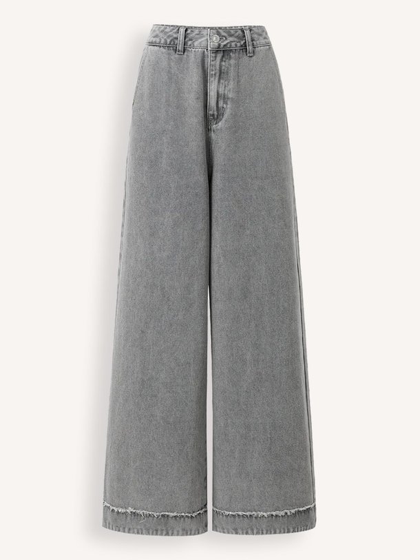 Ontdek de Eleni high waist wide leg jeans van Frnch in de kleur grijs bij Orangebag. Op werkdagen voor 21:45 besteld, morgen in huis.