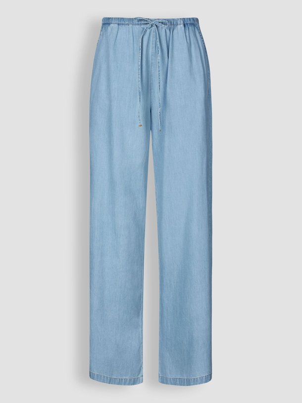 Ontdek de Bill katoenen wide leg broek van Lollys Laundry in de kleur blauw bij Orangebag. Op werkdagen voor 21:45 besteld, morgen in huis.