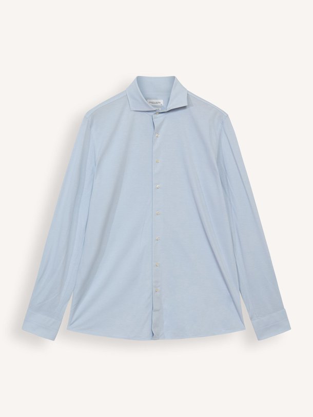 Ontdek de Katoenmix overhemd van Profuomo in de kleur lichtblauw bij Orangebag. Op werkdagen voor 21:45 besteld, morgen in huis.