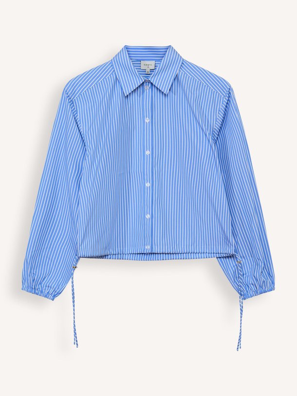 Ontdek de Qwynn geweven blouse met gestreept dessin van Dante 6 in de kleur blauw bij Orangebag. Op werkdagen voor 21:45 besteld, morgen in huis.