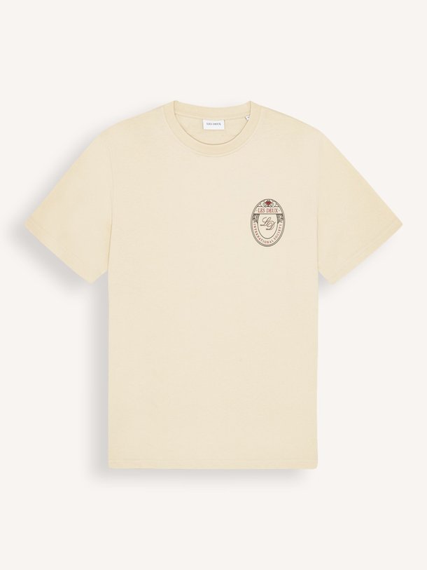 Ontdek de Brady organic cotton T-shirt met print van Les Deux in de kleur Beige bij Orangebag. Op werkdagen voor 21:45 besteld, morgen in huis.