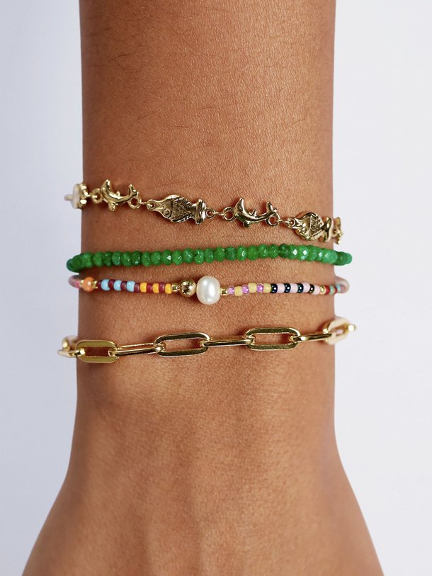 Ontdek de Bikini vergulde armband met kralen van Anni Lu in de kleur Goudkleur bij Orangebag. Op werkdagen voor 21:45 besteld, morgen in huis.
