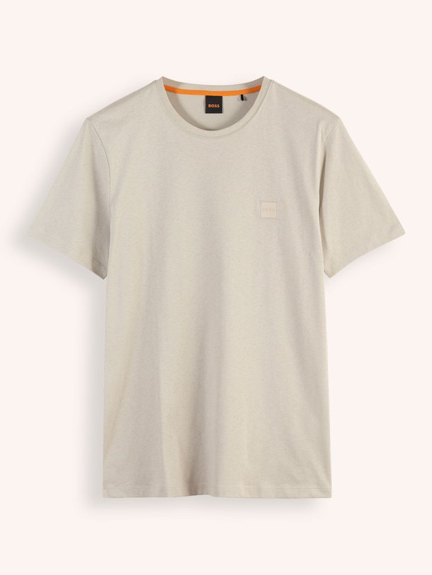 Ontdek de Tales katoenen T-shirt van Boss in de kleur zand bij Orangebag. Op werkdagen voor 21:45 besteld, morgen in huis.