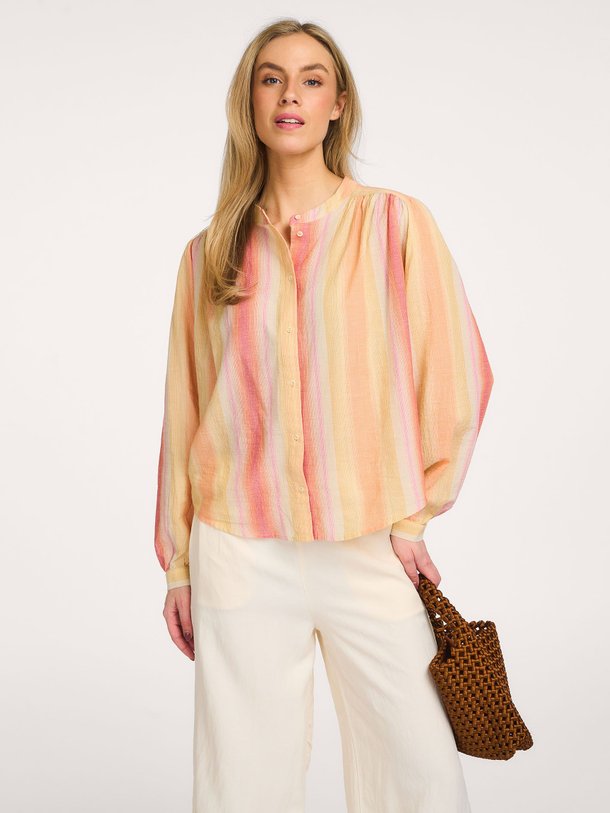 Ontdek de Gladis organic cotton gestreepte blouse van Sacrécoeur in de kleur Oranje bij Orangebag. Op werkdagen voor 21:45 besteld, morgen in huis.