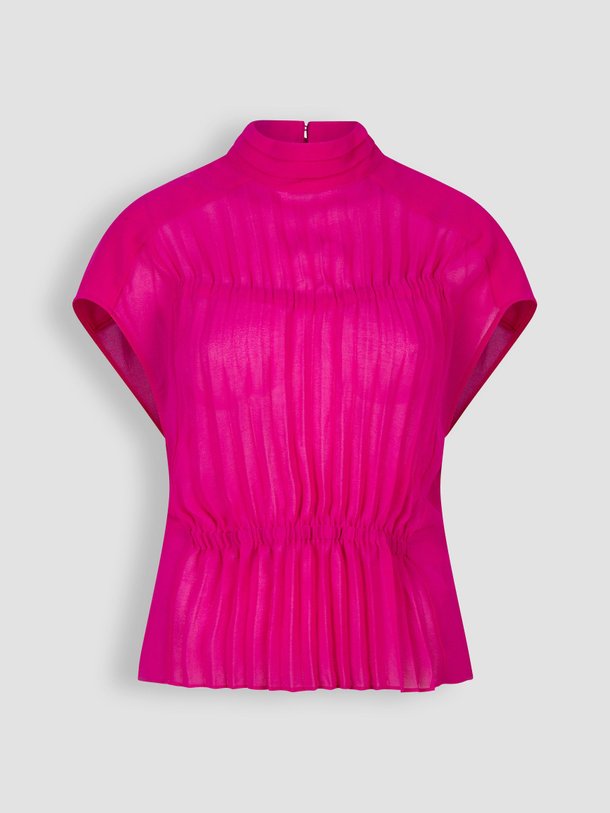 Ontdek de Penelope geweven plissé top van Dante 6 in de kleur fuchsia bij Orangebag. Op werkdagen voor 21:45 besteld, morgen in huis.