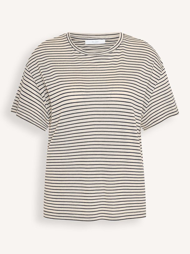 Ontdek de Mace viscose/katoenmix gestreept T-shirt van By-Bar in de kleur Donkerblauw bij Orangebag. Op werkdagen voor 21:45 besteld, morgen in huis.