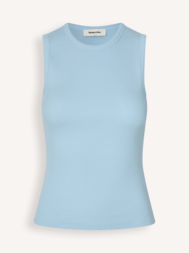 Modstrom Igor organic cotton mix tanktop - Lichtblauw Ontdek de Igor organic cotton mix tanktop van Modstrom in de kleur Lichtblauw bij Orangebag. Op werkdagen voor 21:45 besteld, morgen in huis.