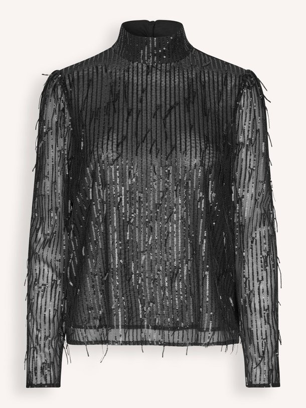 Ontdek de Tassel geweven mesh top met pailletten van Second Female in de kleur zwart bij Orangebag. Op werkdagen voor 21:45 besteld, morgen in huis.