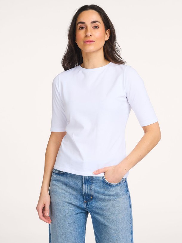 Ontdek de Katoenmix T-shirt van No Man's Land in de kleur Wit bij Orangebag. Op werkdagen voor 21:45 besteld, morgen in huis.