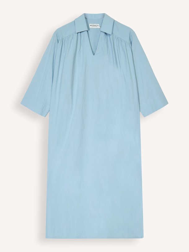 Ontdek de Ferijn katoenen poplin maxi jurk van Nathalie Vleeschouwer in de kleur blauw bij Orangebag. Op werkdagen voor 21:45 besteld, morgen in huis.