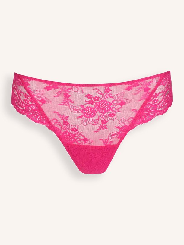 Ontdek de Melipha kanten tanga van Marie Jo in de kleur fuchsia bij Orangebag. Op werkdagen voor 21:45 besteld, morgen in huis.