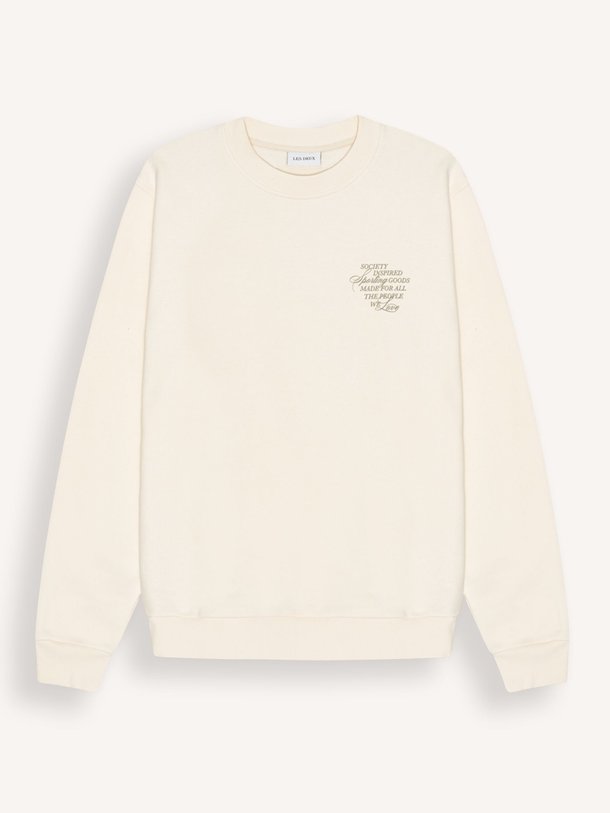 Ontdek de Ben organic cotton sweater met print van Les Deux in de kleur Crème bij Orangebag. Op werkdagen voor 21:45 besteld, morgen in huis.