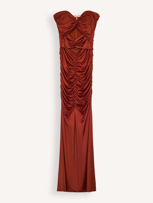 Ontdek de Jeremi jersey strapless jurk van Essentiel Antwerp in de kleur Bruin bij Orangebag. Op werkdagen voor 21:45 besteld, morgen in huis.