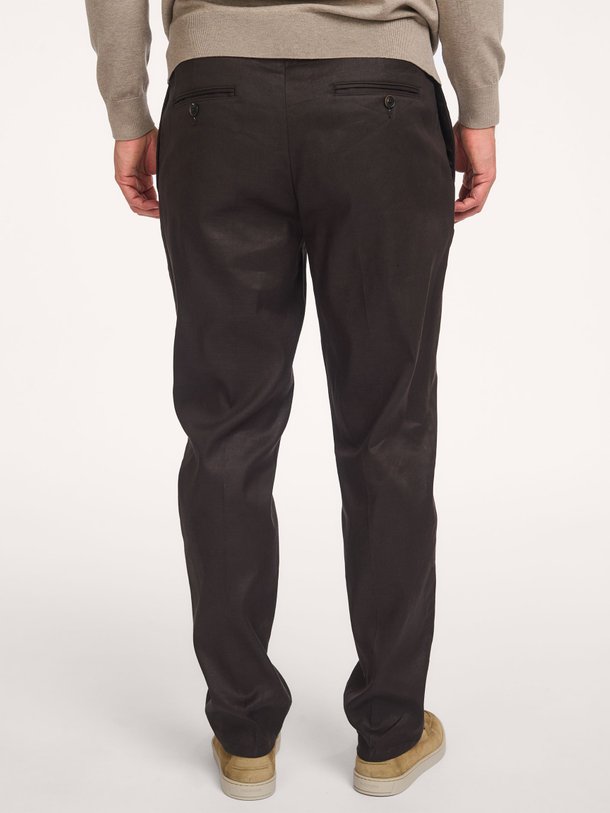 Ontdek de Linnen/katoenmix broek van Profuomo in de kleur Donkerbruin bij Orangebag. Op werkdagen voor 21:45 besteld, morgen in huis.