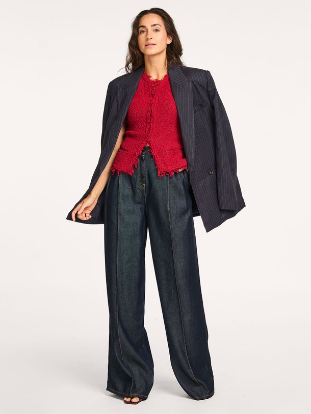 Ontdek de Remy high waist loose fit jeans van Iro in de kleur Donkerblauw bij Orangebag. Op werkdagen voor 21:45 besteld, morgen in huis.