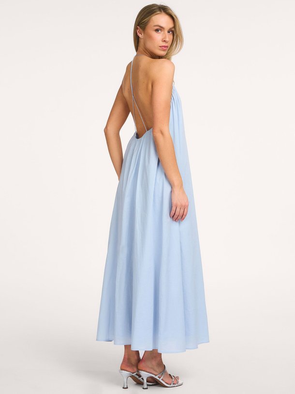 Ontdek de Katoenen maxi jurk van Closed in de kleur Blauw bij Orangebag. Op werkdagen voor 21:45 besteld, morgen in huis.