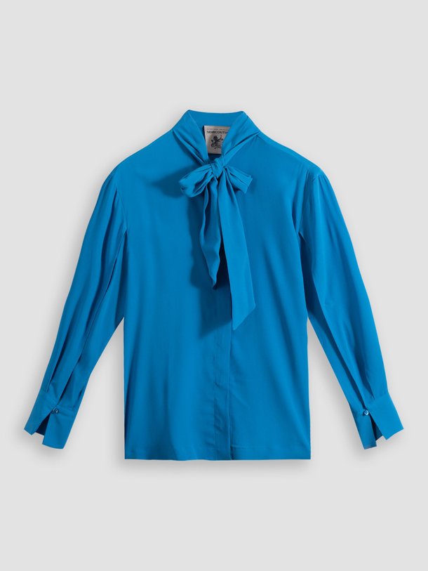 Ontdek de Zijdemix blouse van Semicouture in de kleur blauw bij Orangebag. Op werkdagen voor 21:45 besteld, morgen in huis.