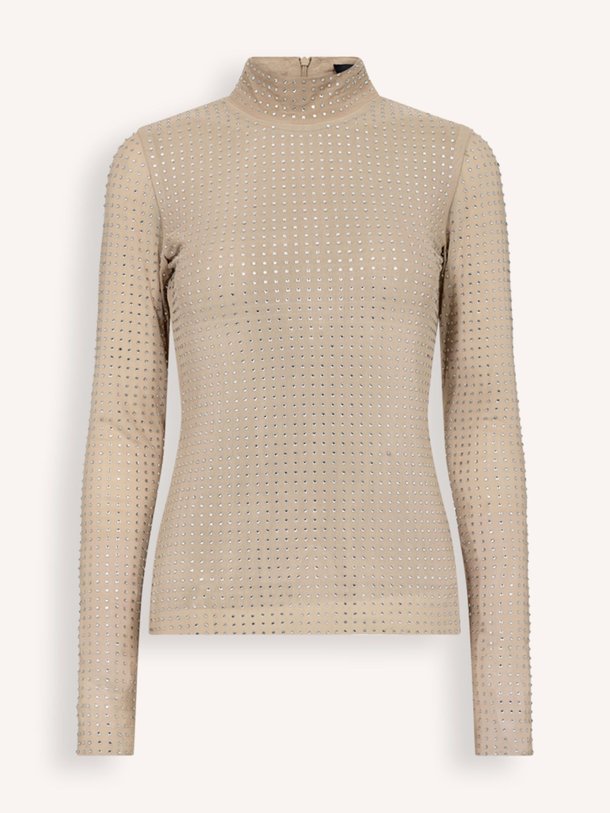 Copenhagen Muse Storno - Geweven Mesh Top Met Studs - Zand Ontdek de Storno geweven mesh top met studs van Copenhagen Muse in de kleur zand bij Orangebag. Op werkdagen voor 21:45 besteld, morgen in huis.