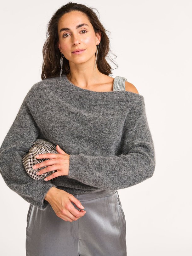 Ontdek de Yonka merino wolmix off-shoulder trui van Dante 6 in de kleur Donkergrijs bij Orangebag. Op werkdagen voor 21:45 besteld, morgen in huis.